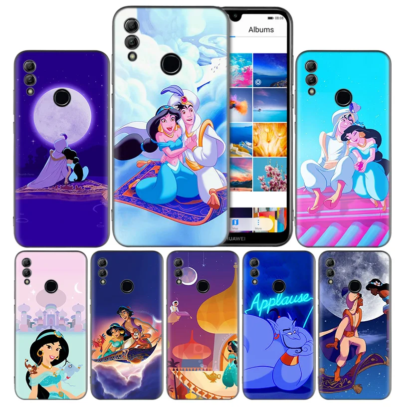 

Genie Aladdin Anime Black Silicone Case Cover for Huawei Honor 8X 8C 8A 8S 10 10i Lite Play V20 Y9 Y7 Y6 Y5 Prime 2018 2019 Capa