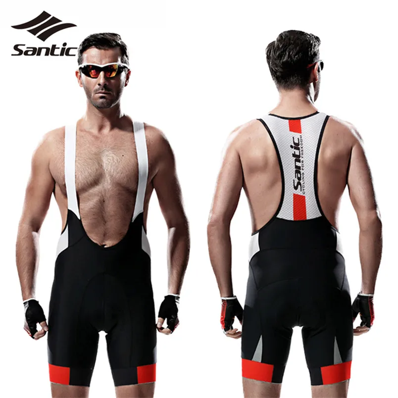 Santic Men Cycling Shorts 4D Coolmax Padded Sport Fitness Bicycle