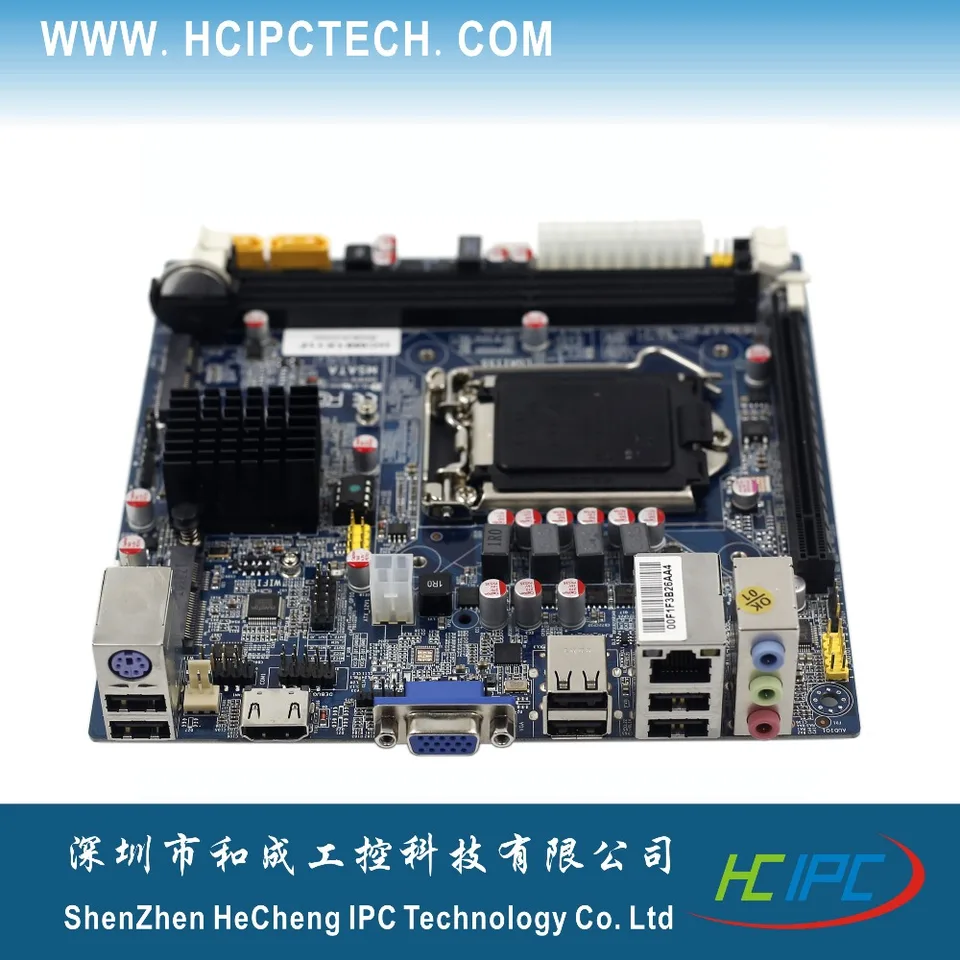 HC3 hcipc M4211-3 ITX-HCM61X11F、LGA1155 H61ミニitxマザーボード、2pcie、pcie 16X、1COM、spdif、gpio、1LAN、2DDR3、8USB、vga + hdmi、atx : Mini ITX Motherboard, H6 ME Channel DDR3 With LGA 1155
