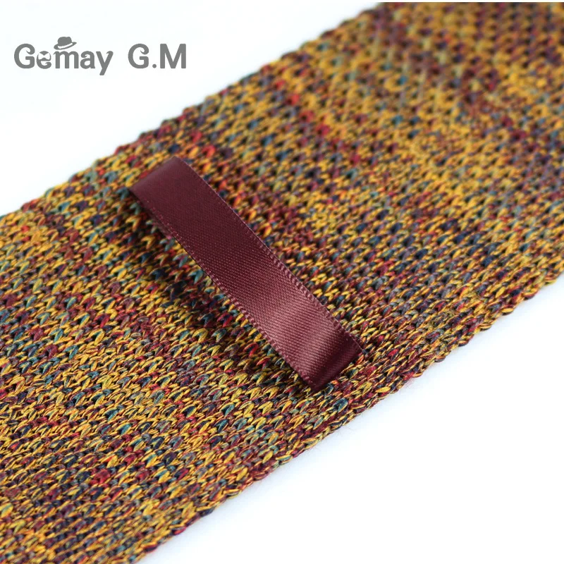 New Fashion Sharp Men's Tie Knitted Ties Mens Casual Striped Knit Necktie for Wedding Slim Skinny Woven Cravate Narrow Neckties