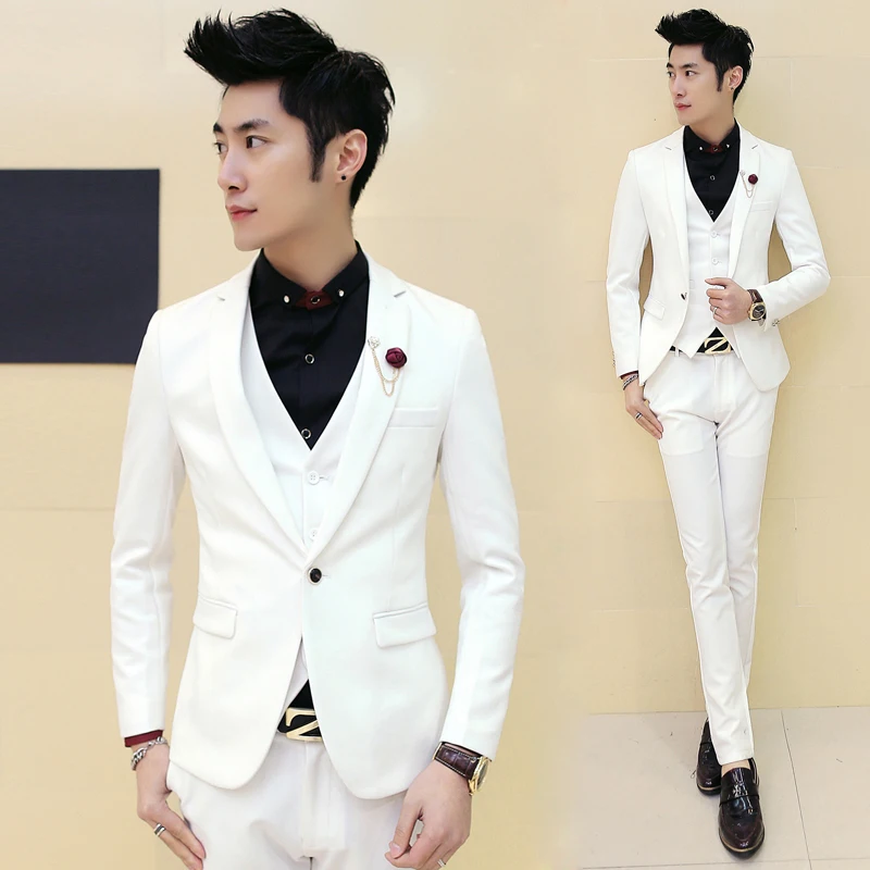 Новое поступление года высокое качество белый тиснение для мужчин костюм, свадебное платье, блейзер костюмы, платья