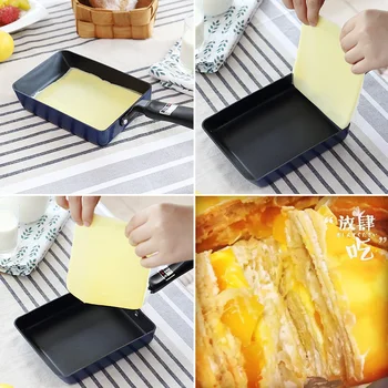 

Kitchen thick egg burn pot with egg roll sub jade small skillet nonstick square pan