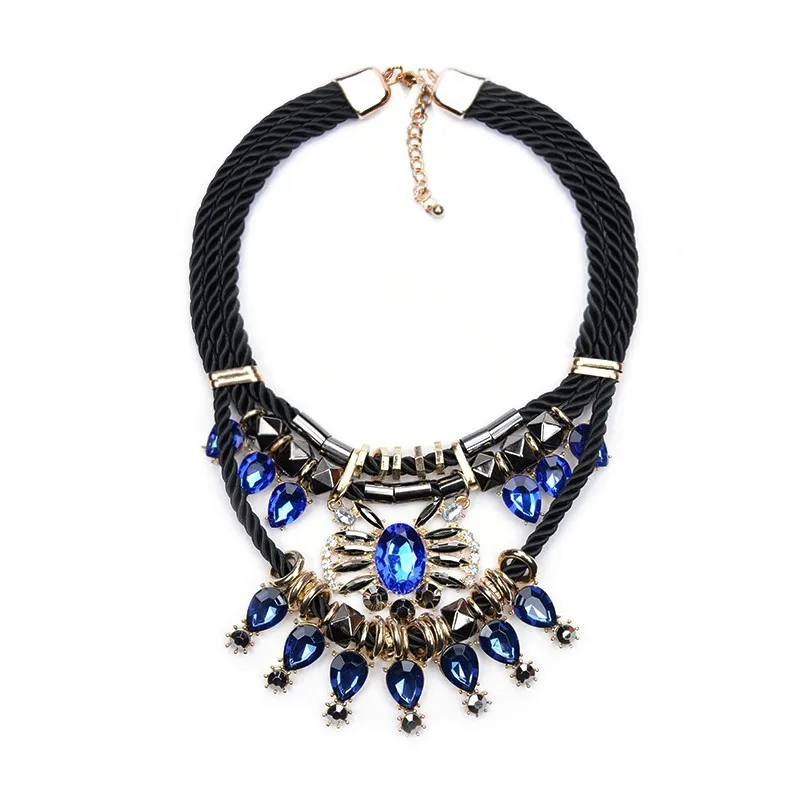 Davitu Geometric Crystal Long Necklace Women New Fashion Jewelry Sweater Necklaces /& Pendants Cute Gift
