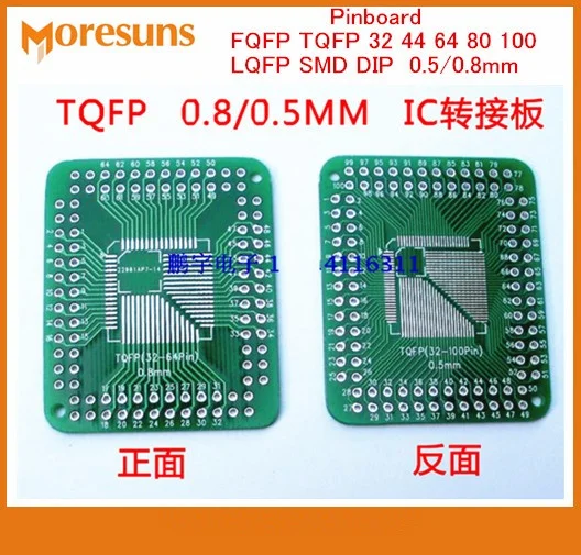 Pinboard FQFP TQFP 32 44 64 80 100 LQFP_