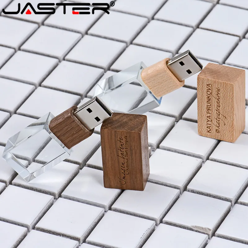 JASTER(10 шт. бесплатный логотип) USB 2,0 свадебная фотография подарок деревянный Кристалл Деревянный 64 ГБ 32 ГБ 16 ГБ 4 ГБ памяти флэш-накопитель