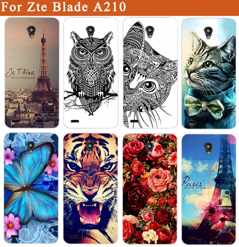 Чехол для ZTE Blade A210 задняя крышка сделай сам Защитные чехлы телефона 4 5 дюйма с
