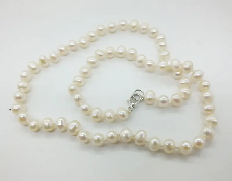 Promotion! 6-7MM AA+A Natural freshwater potato and pearl necklace, very beautiful. The best gift for women 18 inches