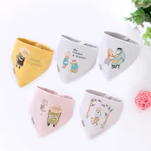 Стиль новорожденных нагрудники для мальчика бандана для девушки нагрудник хлопок мягкий принт дедушка нагрудник младенческой Кормление Burp ткань нагрудники полотенца