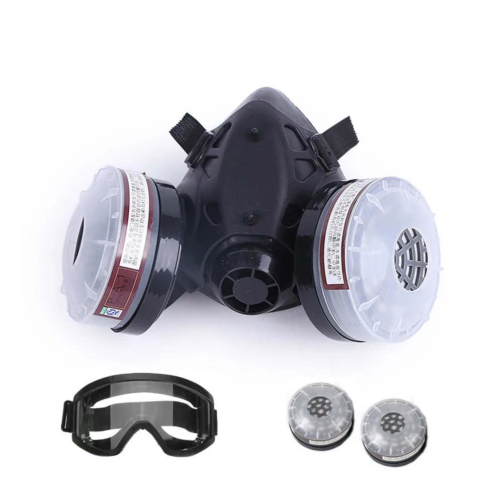 

Anti-Dust Gas Mask Chemical Industrial Painting Spraying Pesticides RespiratorFilter Dust Half Face Mask Replace