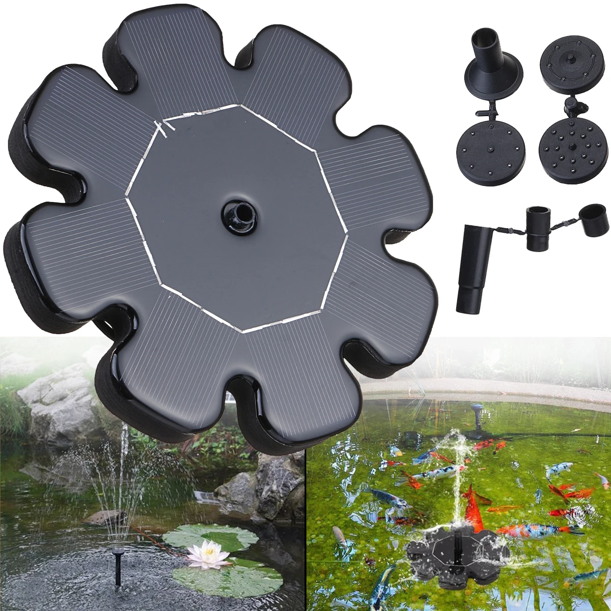 Solar Water Pump 8V Floating Pool Pond Garden Plants Watering System