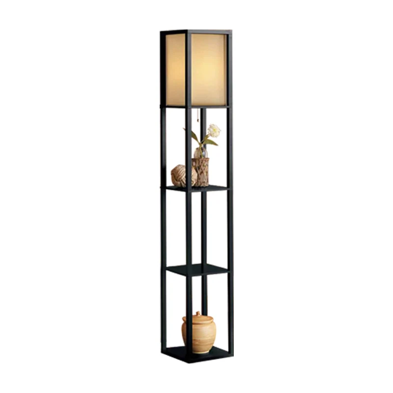 Artpad-Chinese-Decoration-Wooden-Floor-Lamp-With-Wood-Shelf-Fabric-EU-US-Plug-in-LED-Floor