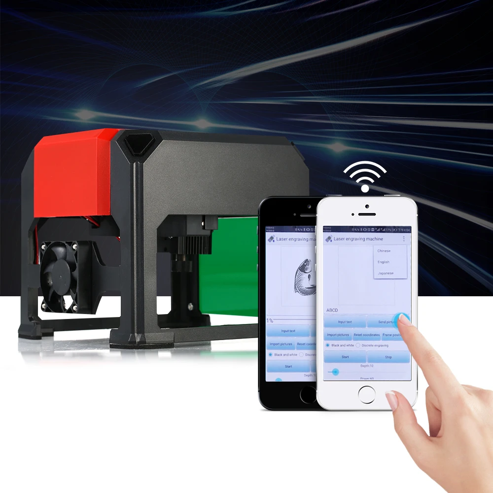 

KKmoon K5 Mini BT Laser Engraving Machine Desktop Carving Machine for iOS and Android System for Smart Phone