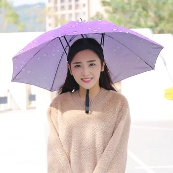 

Tea picking 77cm cap sunscreen windproof fishing umbrella hood outdoor fishing cap umbrella umbrella