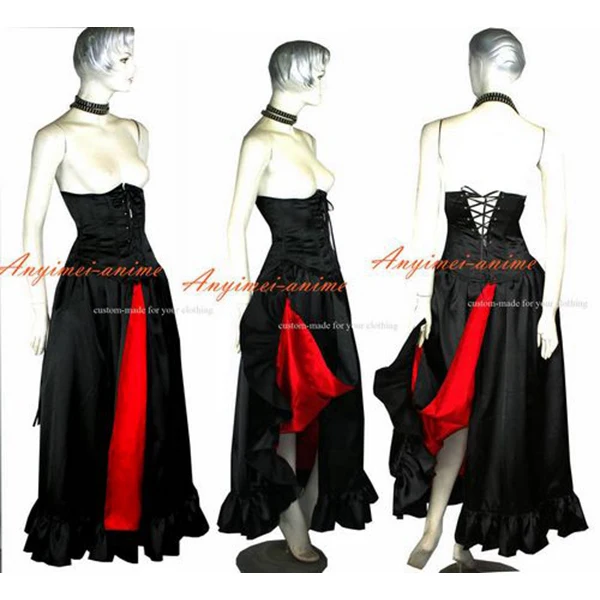 O Kleid Die Geschichte Der O Mit Bh Schwarz Rot Satin Kleid Cosplay Kostüm nach maß in O Kleid