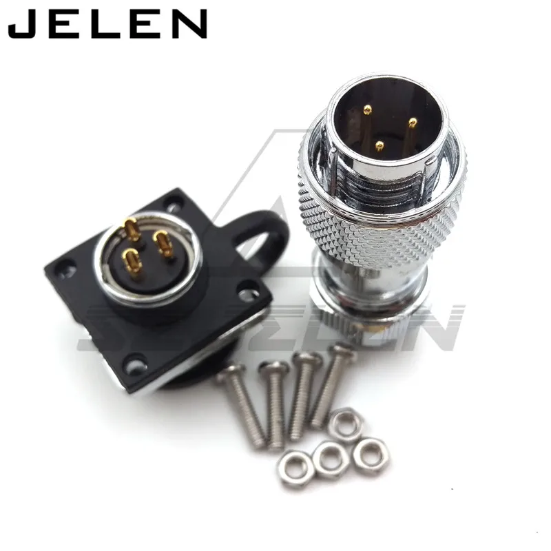 WS16 Industrial Connectors 3 pin plug and socket, Airlines cable