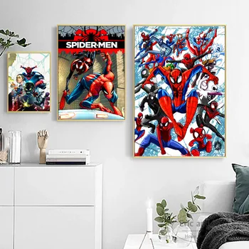 

Spider Man Vintage Comic Art Posters And Prints Wall Art Canvas Painting For Living Room Decoration Home Decor Unframed Quadros