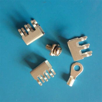 

PCB Six foot tapping terminal M4 hardware Welding terminal block M4 square screw wiring nose 100pcs