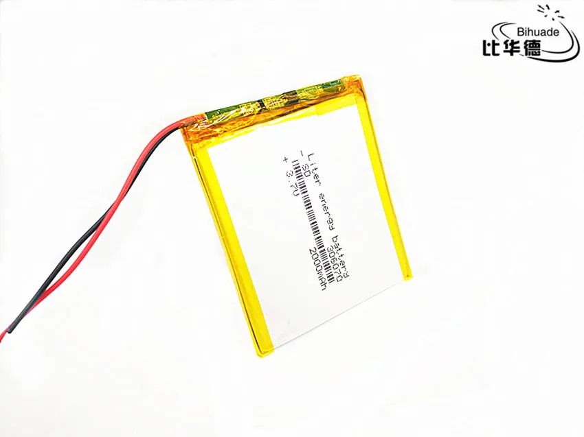 306070 3,7 V 2000mAh перезаряжаемый литий-полимерный аккумулятор для PDA gps DVR электронная книга планшетный ПК power Bank Wexler Book E6005 356070