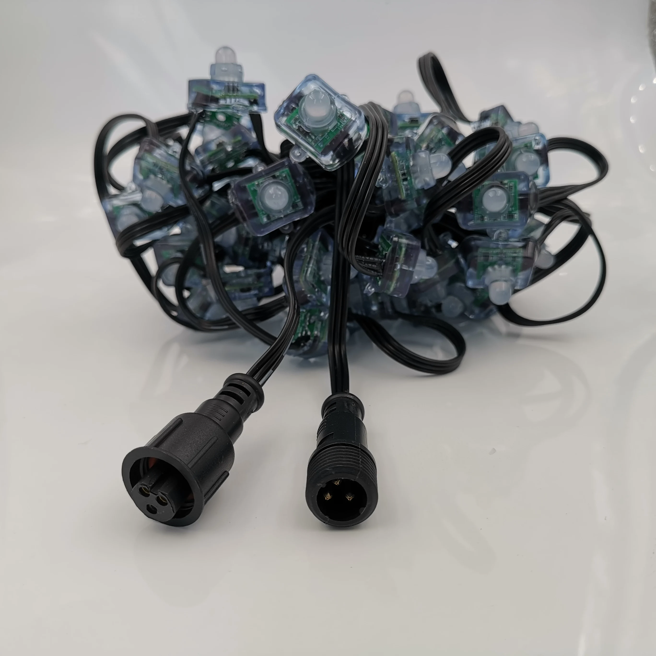 DC12V WS2811/UCS16703 12 мм черный провод квадратная светодиодная Пиксельная