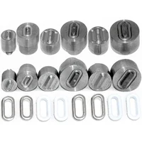 16/18/20/22/25/30/35/40 MM Eyelets Installation Tools Metal Pores Clothing  Clasp Button Hole Oval Rivet Dies 1