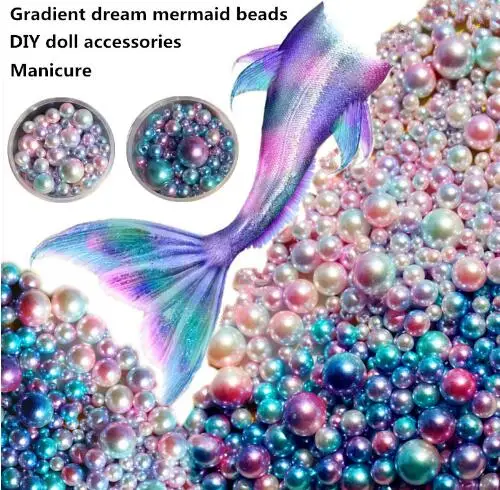 

200pcs Handmade DIY accessories for Blyth clothes bjd gradient fish beads nails imitation pearl decoration jewelry accessories