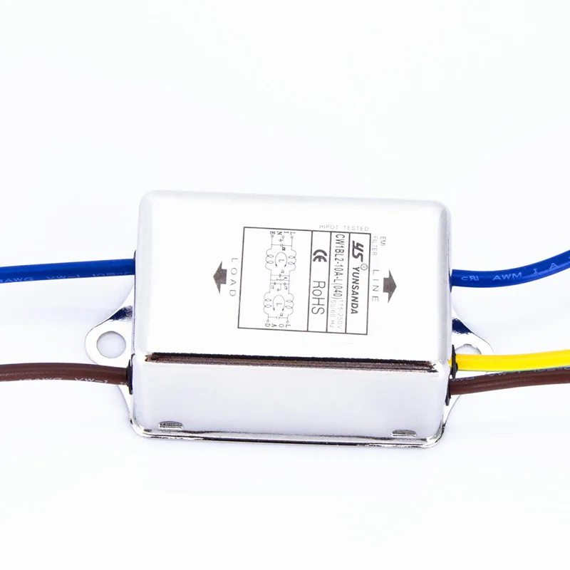 EMI фильтр питания 10A 115/250V CW1BL2-10A-L разъем 10A EMI фильтр