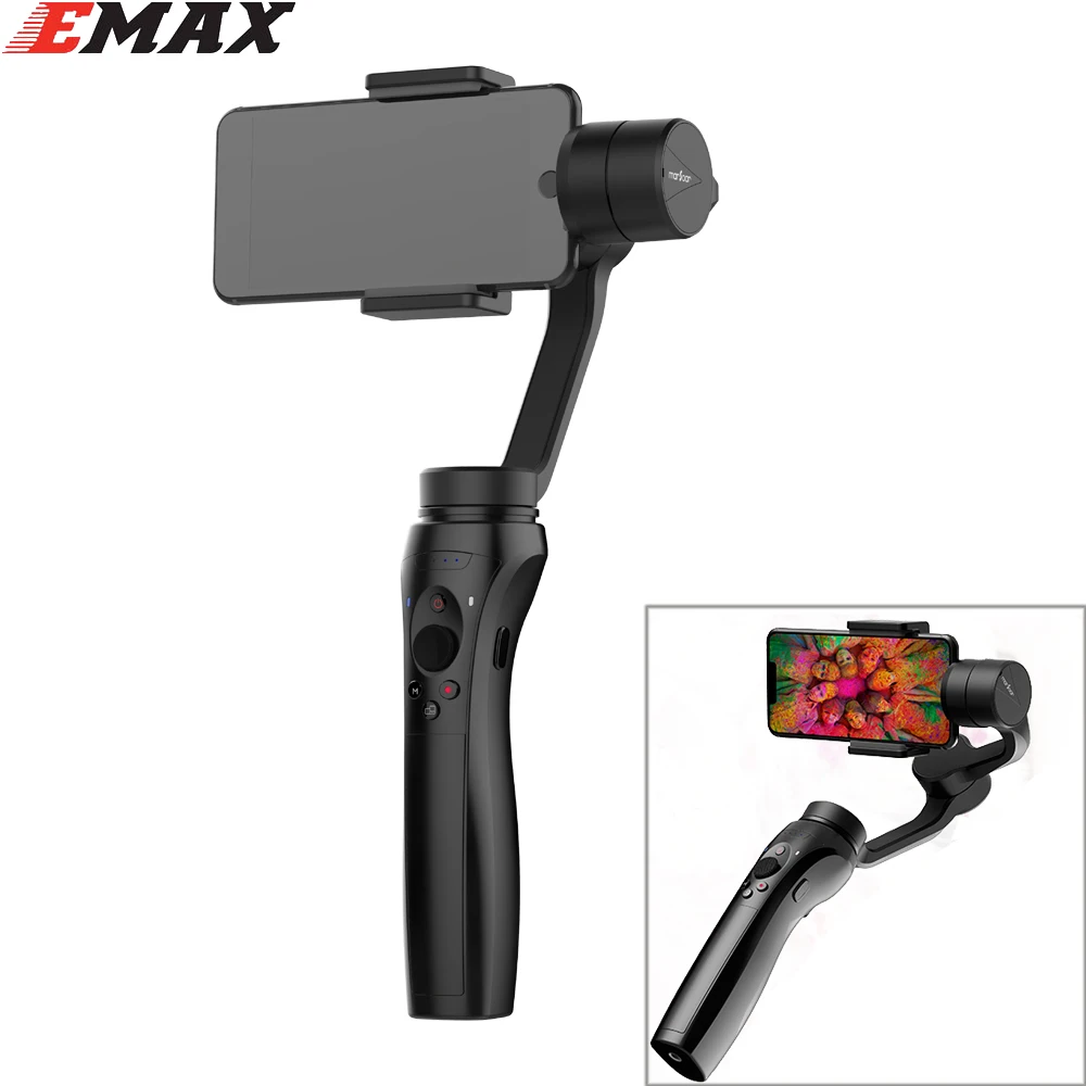 

Emax MarSoar Glide 3-Axis Handheld Gimbal Stabilizer for RC FPV for Smartphone iPhone X 8 Plus 7 6 SE For Samsung Galaxy S9,8,7,