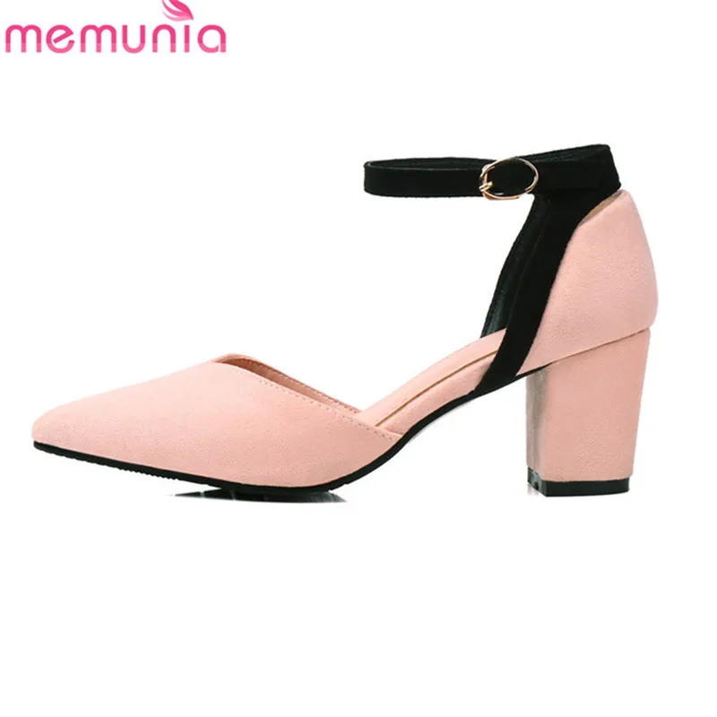 

MEMUNIA 2018 women pumps spring summer autumn new arrive fashion hot sale comfortable med heel big size 32-46 elegant