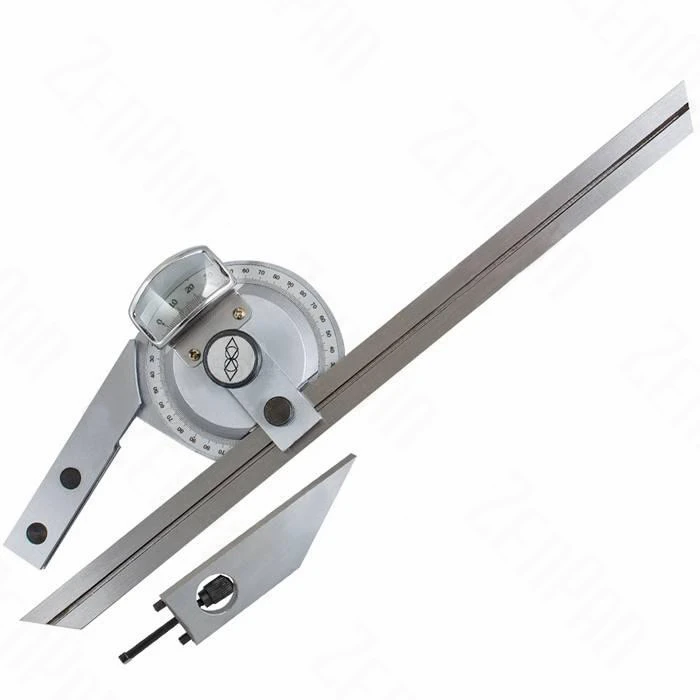 0 360 Degree Stainless Steel Universal Bevel Protractor Angle Finder Angular Dial Ruler