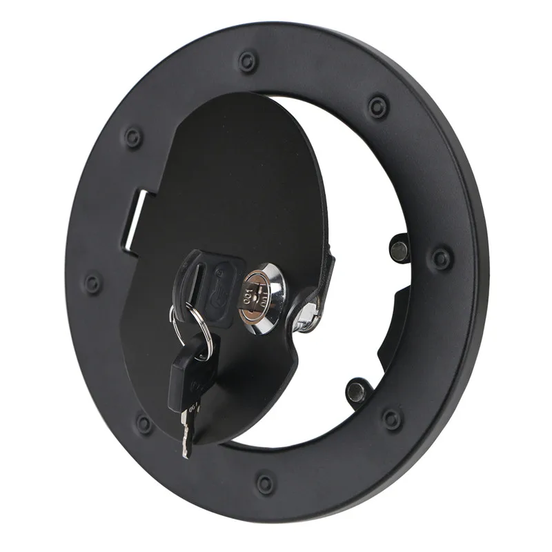 For 2007 - 2017 Jeep Wrangler JK Fuel Tank Cap Oil Catch Tank Cover With Key Lock Anti Thieft Aluminum Alloy Fuel Filler Door Cover KOLEROADER (15)