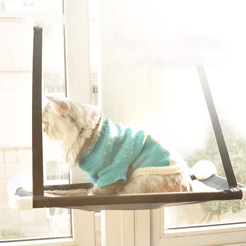 

Cat balcony hammock pet cat climbing sleeping mattress coral velvet waterproof fabric Cat bed single layer double