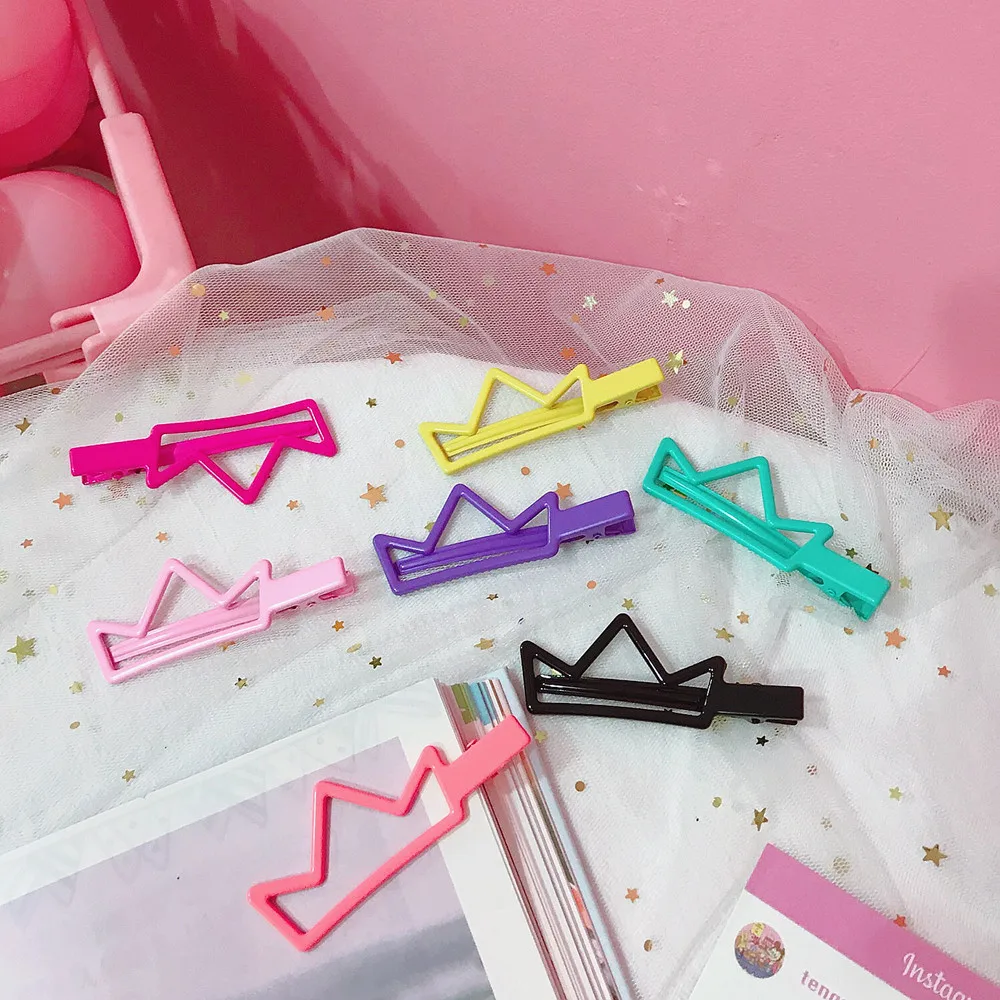 

Kids Hair Clips for Hair Clip Pins Decorative Crown Hairpins Cute Color Metal Barrettes for Baby Children Girls Accessories