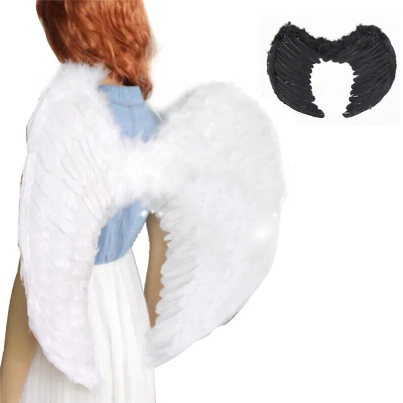 

Chic Feather Fairy Angel Wings White/Black Festival Cosplay Beauty Dress Up