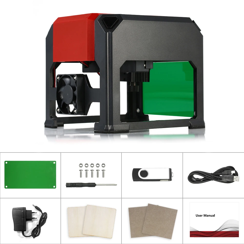 

KKmoon K4 Automatic 3000mW High Speed CNC Laser Engraver Machine USB DIY Carving Engraver Handicraft Wood Burning Tools