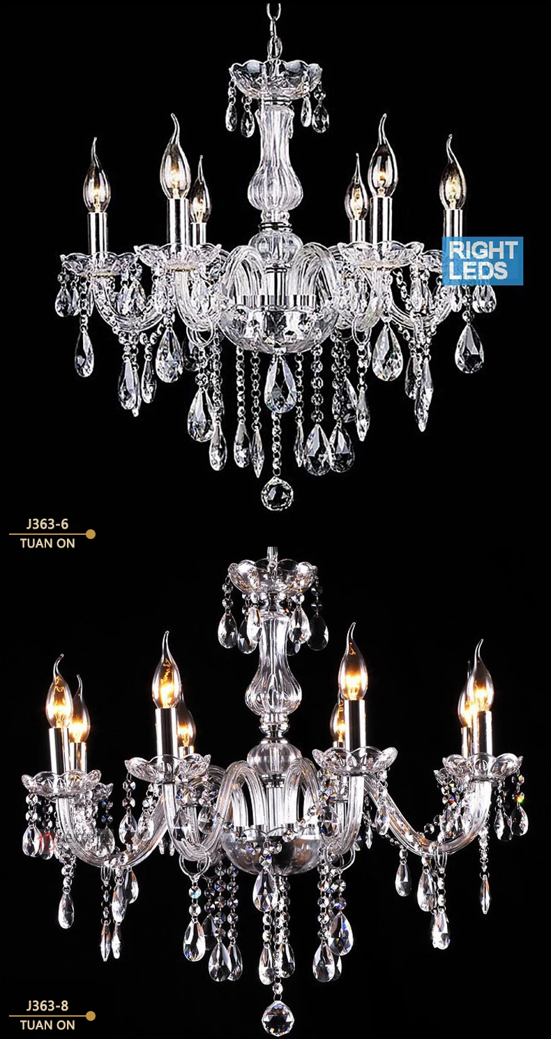 DX Clear Crystal LED Chandelier (8)