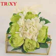 TRiXY B21 Свадебный букет невесты с цветами розы Искусственные цветы Свадебные букеты для романтической свадьбы