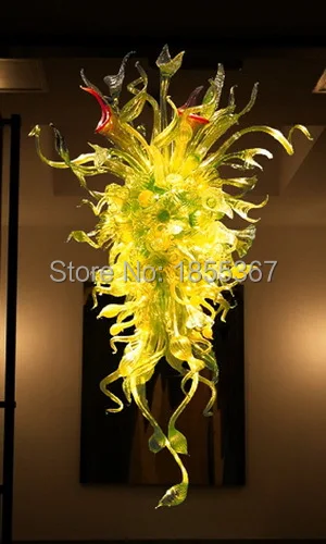 BGC2011-Beautiful yellow murano art glass chandelier.jpg