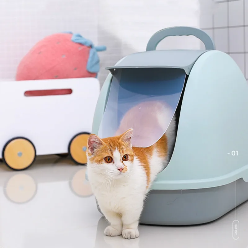 

Cat litter bowl full semi closed anti splash deodorant deodorant cat sand basin extra large cat toilet cat pot supplies
