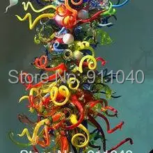 Большой размер Модная разноцветная стеклянная люстра из прозрачного стекла Современная для вечерние украшения