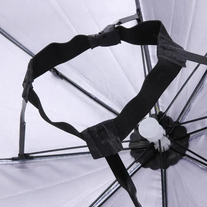 1 шт. Анти-дождь эластичная лента головной зонтик шляпа Открытый рыбалка солнцезащитный инструмент шляпа складной дождевой зонт для рыбалки Кемпинг Кепка
