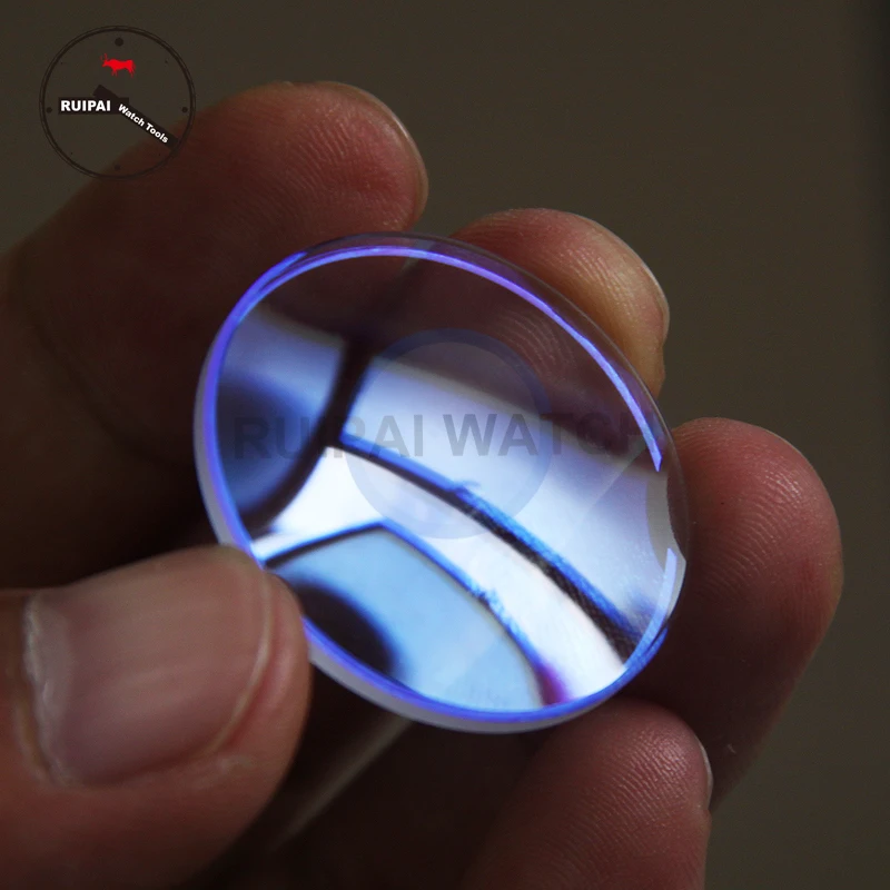 Blau Licht Beschichtet Uhr Glas 2,0mm Dicke Doppel Dome Konkaven Mineral Uhr Glas Ersatz Uhren Teile