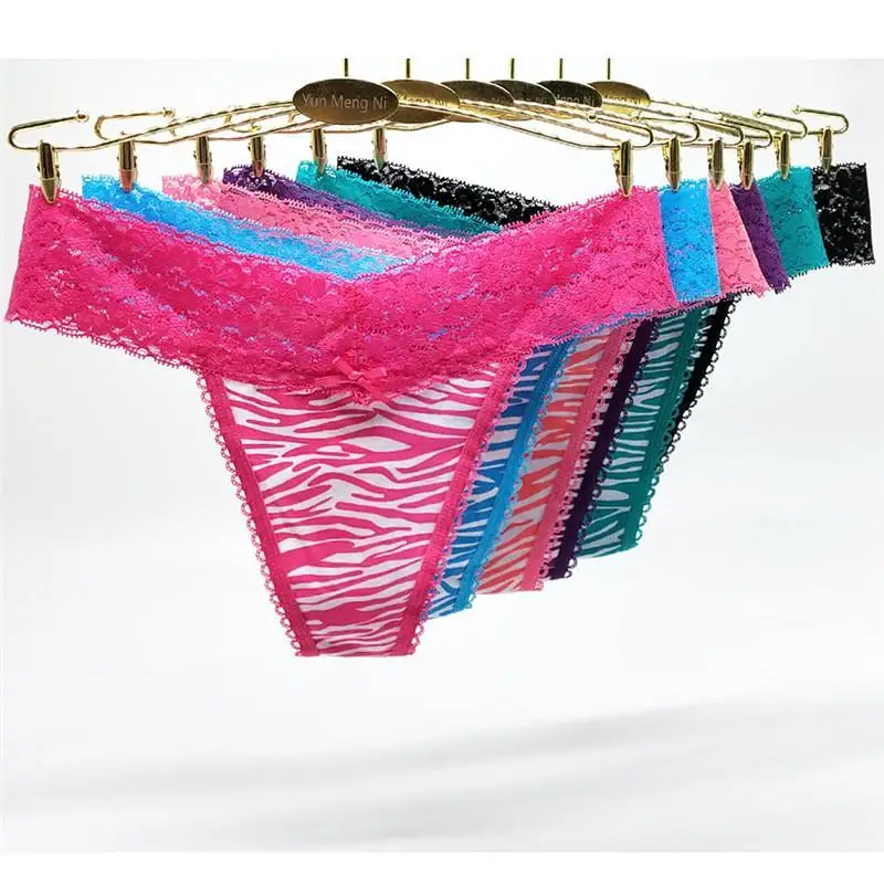 6 Pcs/lot Women Lace Underwear Sexy G String Breathable Briefs Female Soft Panties Lace Panties Women Underwear Panty
