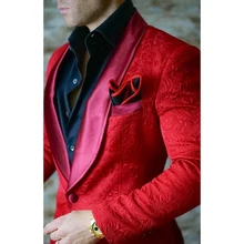 HB065 пальто брюки 2 шт. Мужские красные смокинги Slim Fit жениха костюм для мужчин последние мужские свадебные костюмы Terno Masculino на заказ