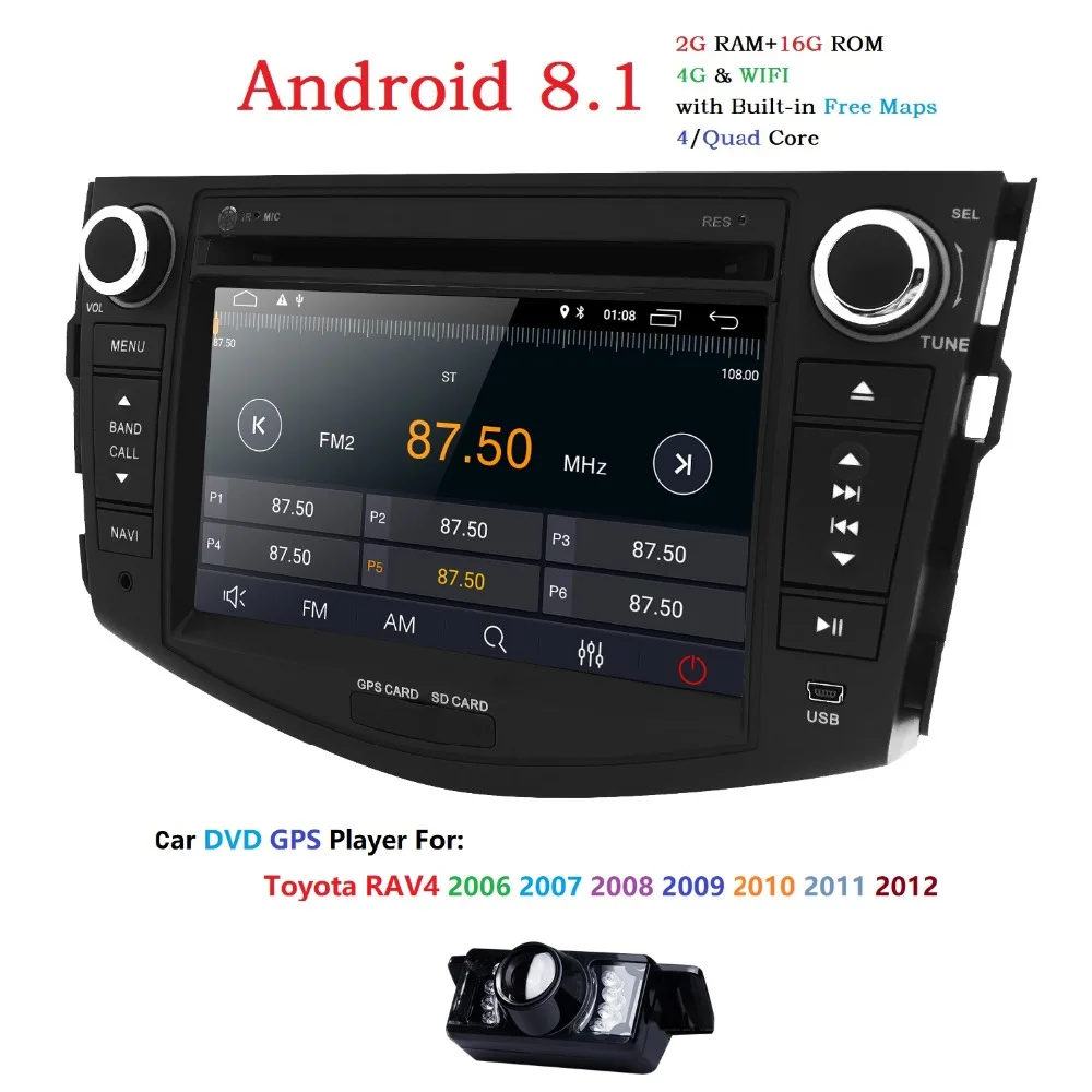Sale Hizpo Android 8.1 DVD Player For Toyota RAV4 2006/2007/2--8/2009/2010/2011/2012 GPS 4G Wifi With IPS Screen Radio Bluetooth OBD2 3 Sale Hizpo Android 8.1 DVD Player For Toyota RAV4 2006/2007/2--8/2009/2010/2011/2012 GPS 4G Wifi With IPS Screen Radio Bluetooth OBD2 3