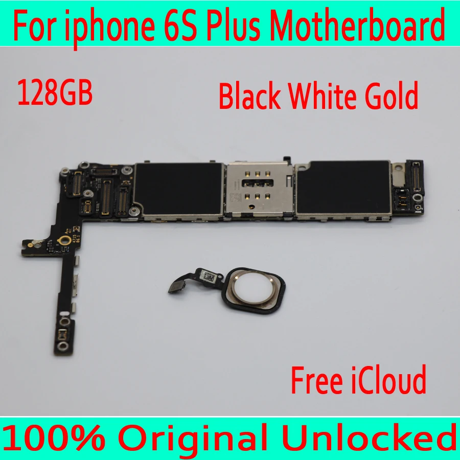 

128GB with Touch ID for iphone 6s Plus Motherboard ,Original unlocked for iphone 6s Plus Mainboard+Free iCloud,Gold Black White