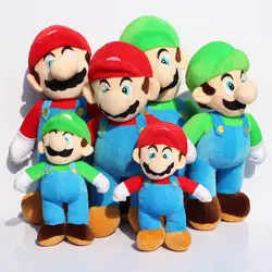 40 см Высокое качество Super Mario Bros Марио Луиджи плюша Мягкая куколка подарок для детей большой Размеры Бесплатная доставка