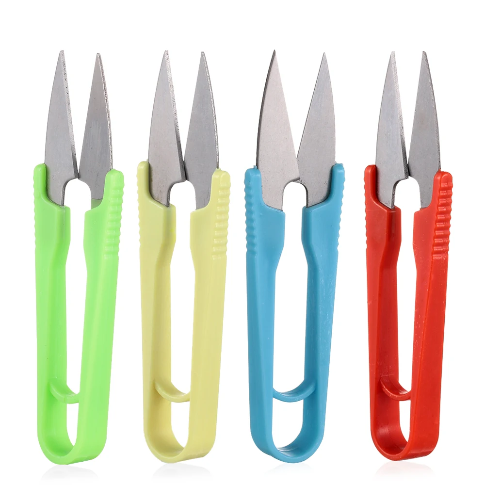 

1Pc Craft Sewing Stainless Steel Stitch U-Shape Use Scissors Snip Thread Cut Line Trimming Nipper Essential Cutter Cross Craft