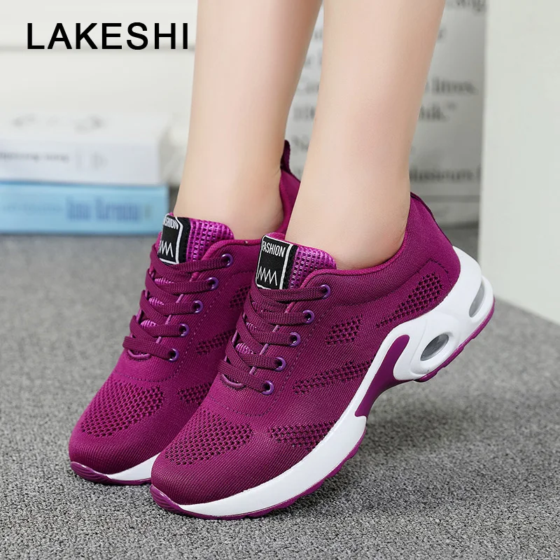 

Fashion Women Vulcanize Shoes 2019 Women Sneakers Air Mesh Women Shoes Solid Soft Bottom Trainers Female Comfort Ladies Shoes