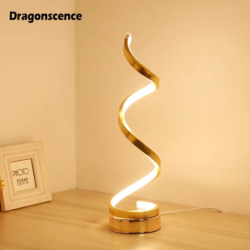 Современная светодиодная настольная лампа Dragonscence для гостиной спальни