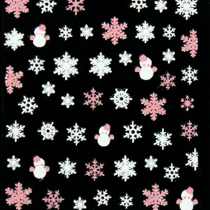 

1pcs Nail Sticker snow people Flower Transfer Decal Slider for Nail Art Decoration Tattoo Manicure Wraps Tools Tip 2019 New 827